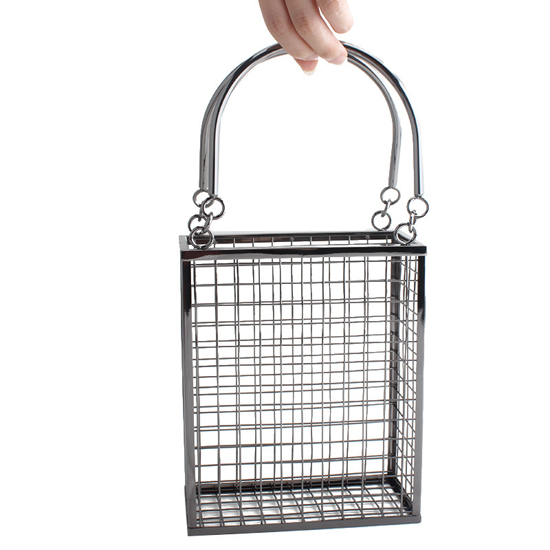 Mesh Strap Metal - Borsa a tracolla cava in metallo