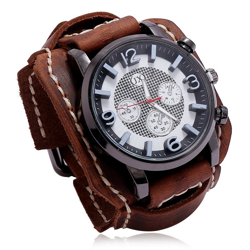 Leather Watch Band Men - Nuovi orologi da uomo retrò in