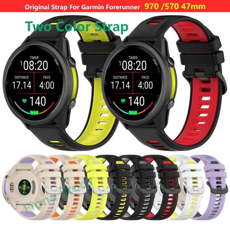 Silicone Watch Band 22Mm - Cinturino bicolore da 22mm per Garmin