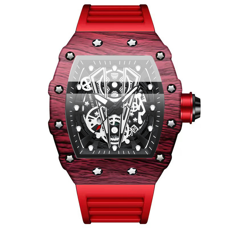 Rubber Strap Diver - BINBOND B8577 Orologio al Quarzo da