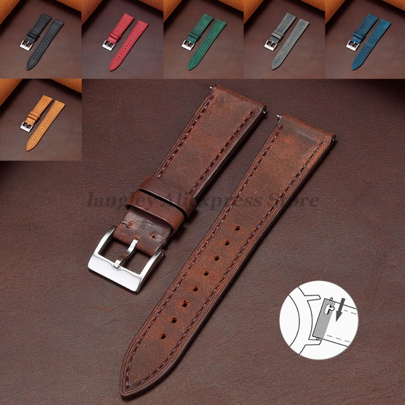 Leather Strap Quick Release - Cinturino per orologio in vera pelle