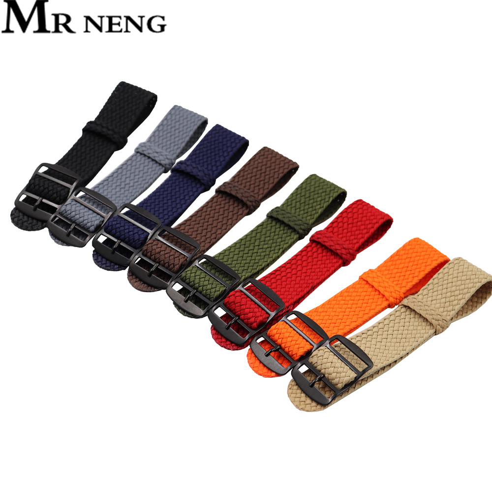 Perlon Strap Woven - 18mm 20mm 22mm tinta unita per