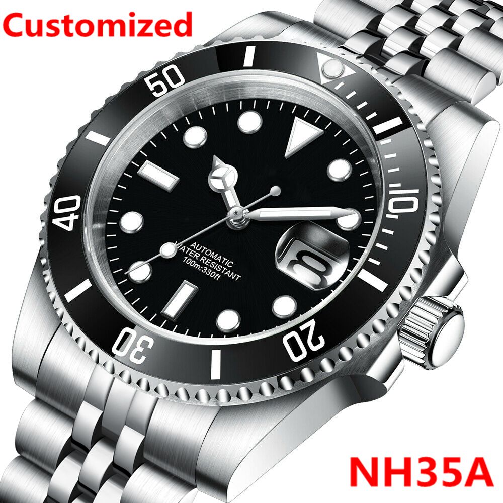 Stainless Bracelet Diver - Logo fai da te 40MM orologio