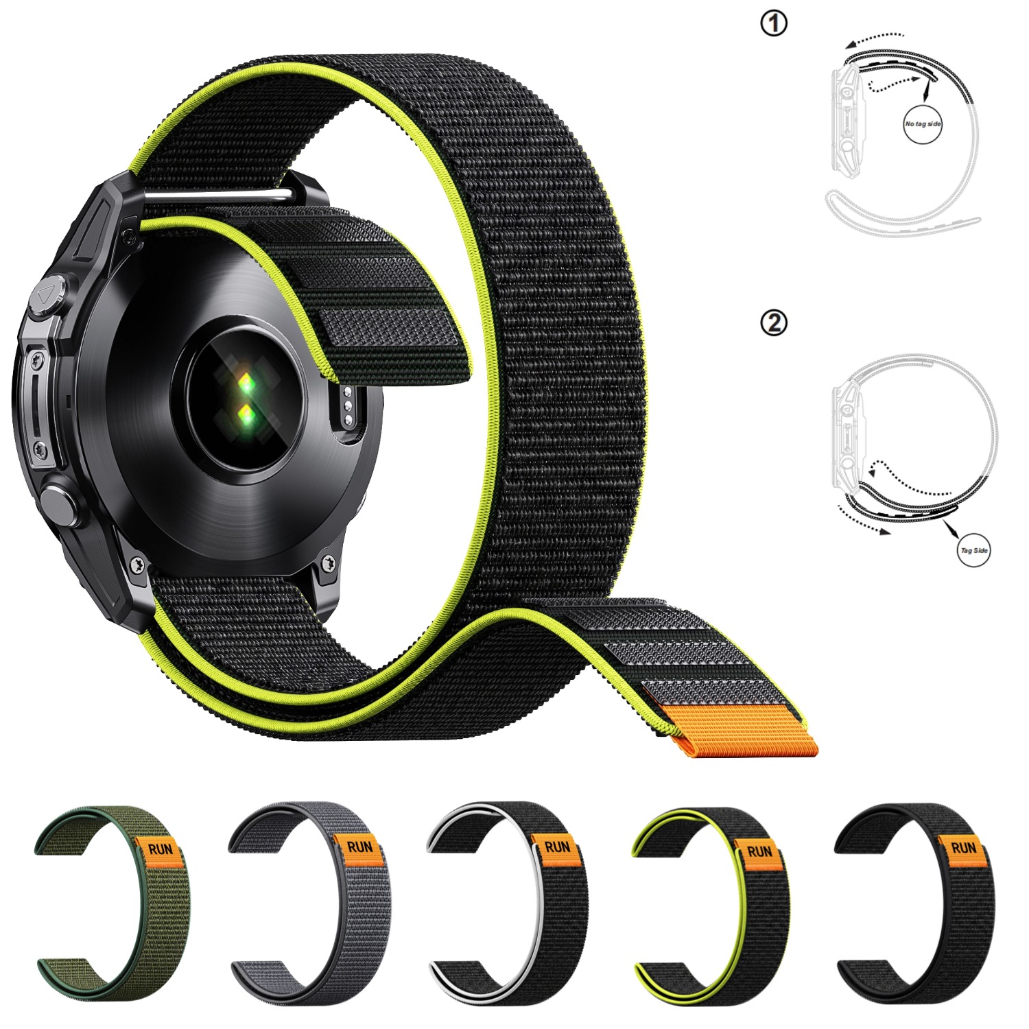 Sport Loop Velcro - Cinturino per Orologio Ultra Leggero Senza
