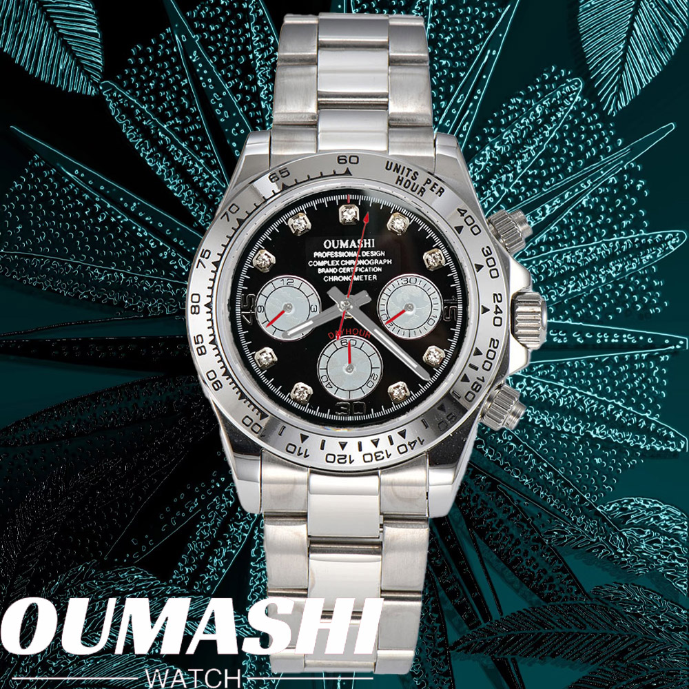 Stainless Bracelet Diver - Orologio VK63 di lusso Cronografo al