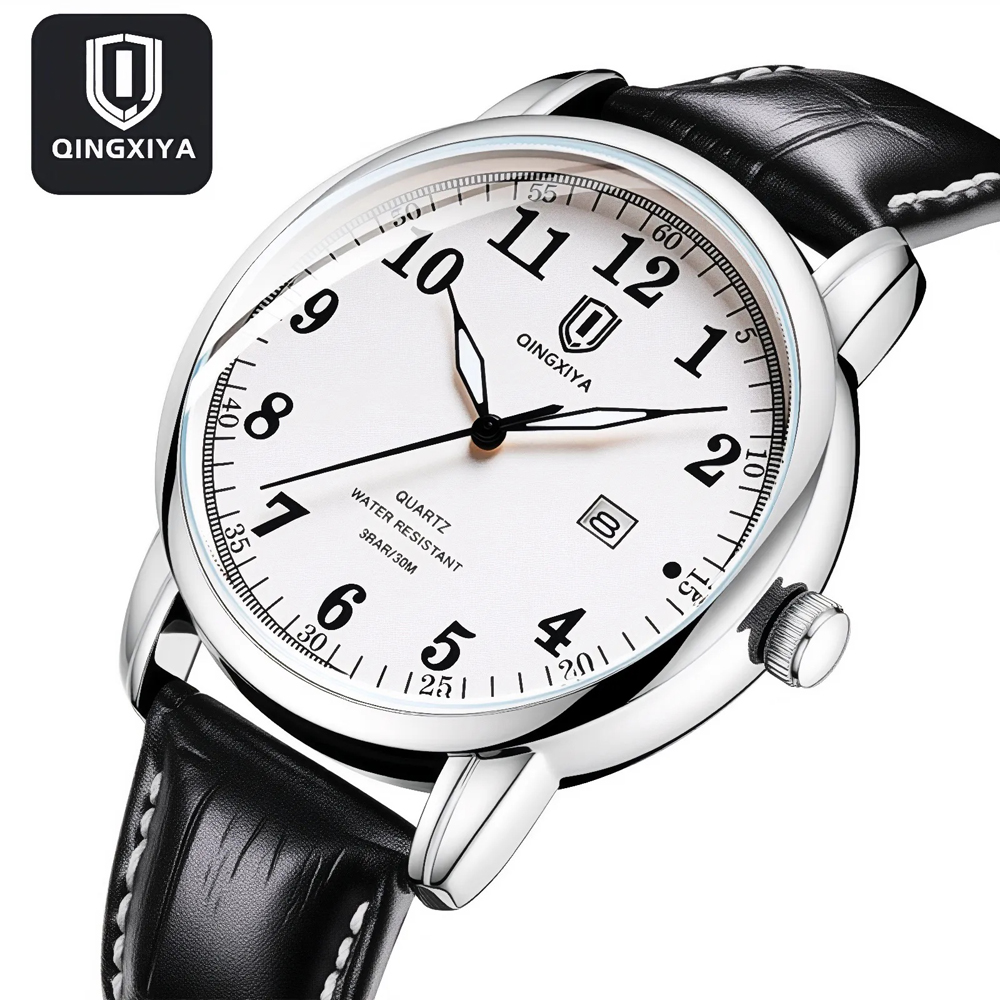 Leather Watch Band Men - QINGXIYA Orologi da uomo d'affari Top