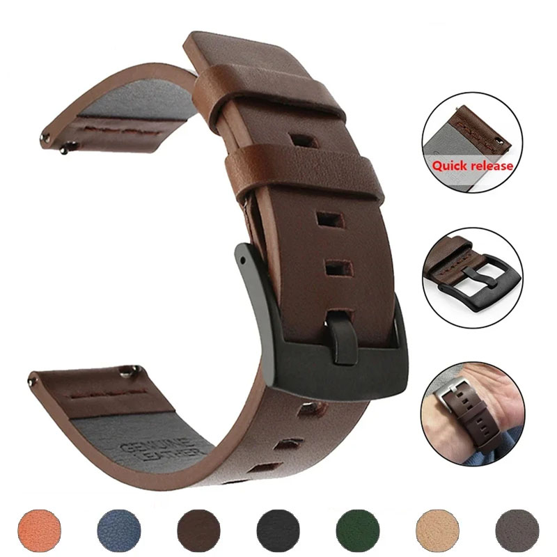 Leather Strap Quick Release - Cinturino per orologio da 20mm 22mm