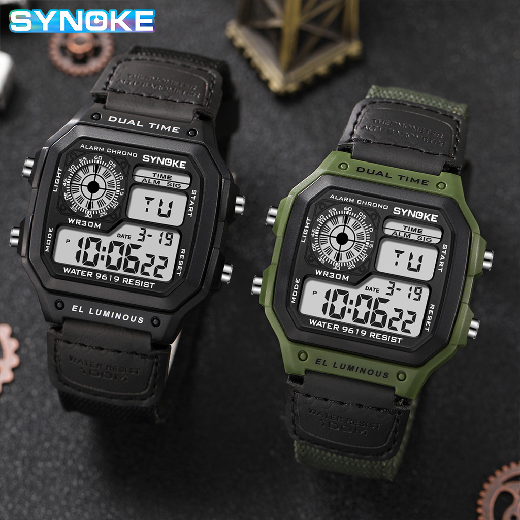Synoke Orologio digitale milit - Canvas Strap Watch recensione e prezzo