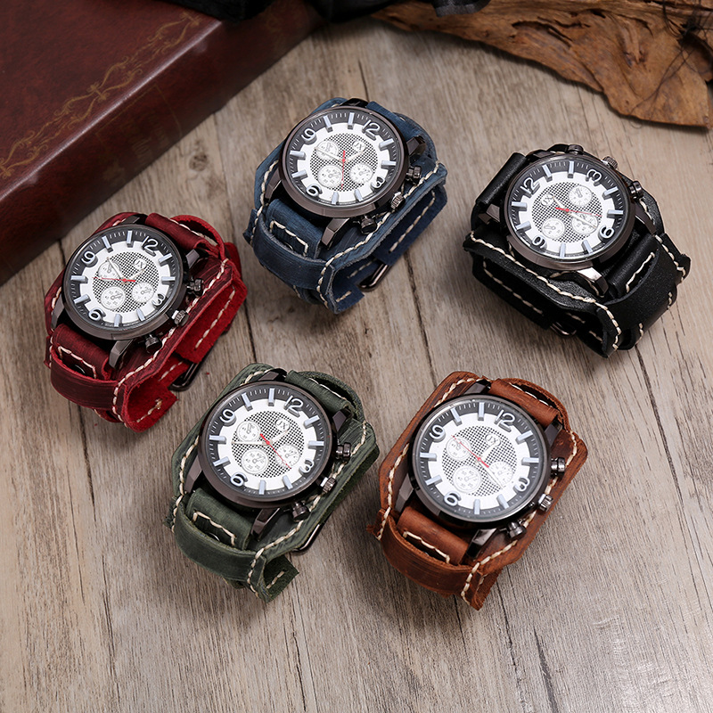 Nuovi orologi da uomo retrò in - Leather Watch Band Men recensione e prezzo