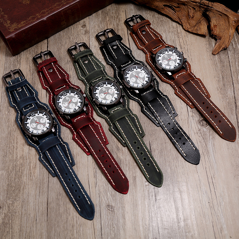 Nuovi orologi da uomo retrò in - Leather Watch Band Men recensione e prezzo