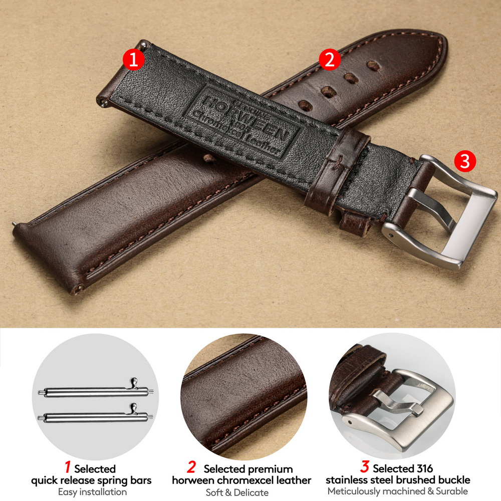 Cinturini per orologi Hemsut i - Leather Strap Quick Release recensione e prezzo
