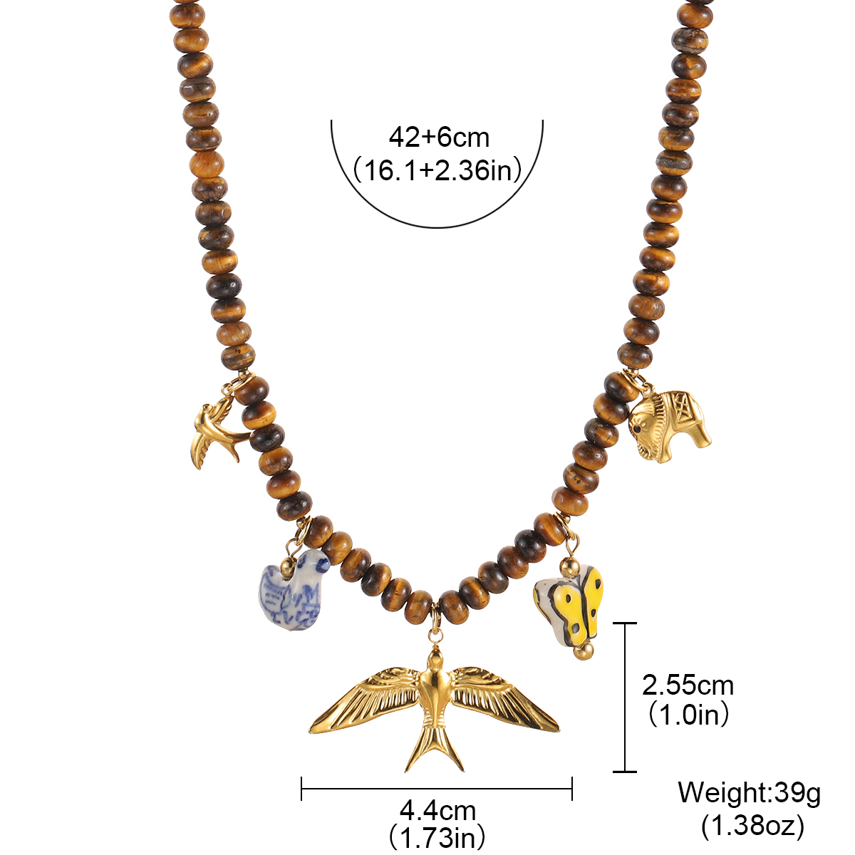 Collana Vintage con Ciondoli A - Butterfly Clasp Deployant recensione e prezzo