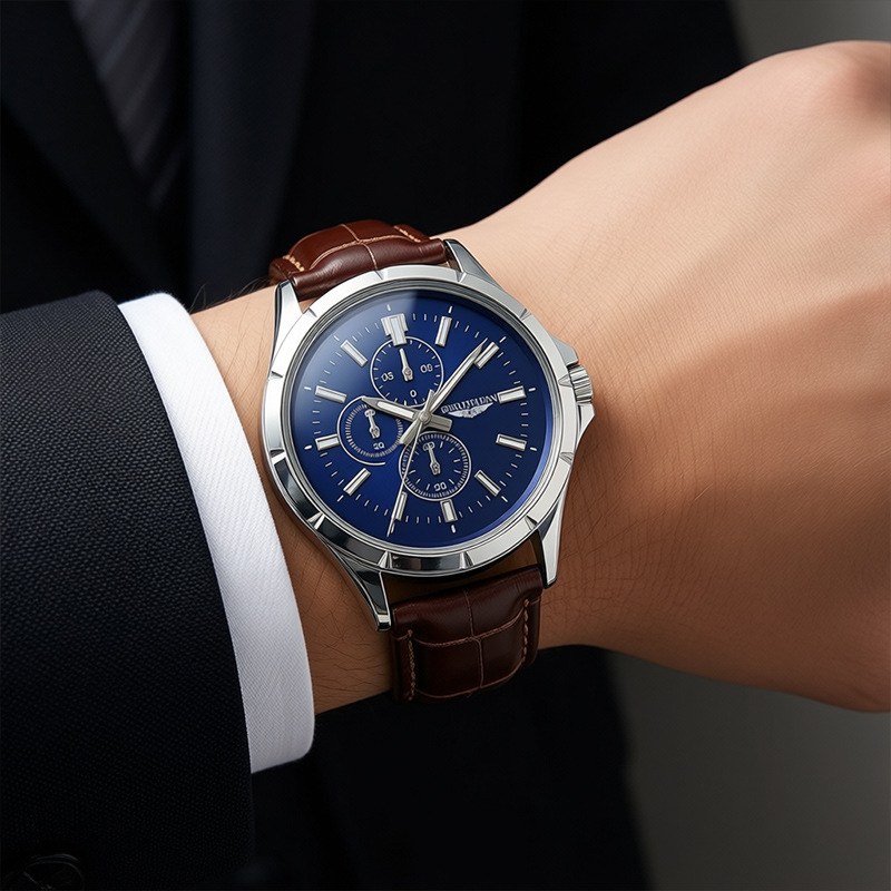 Orologio da Polso Cronografo a - Leather Watch Band Men recensione e prezzo