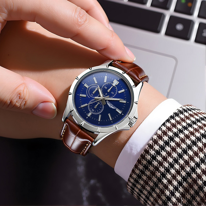 Orologio da Polso Cronografo a - Leather Watch Band Men recensione e prezzo