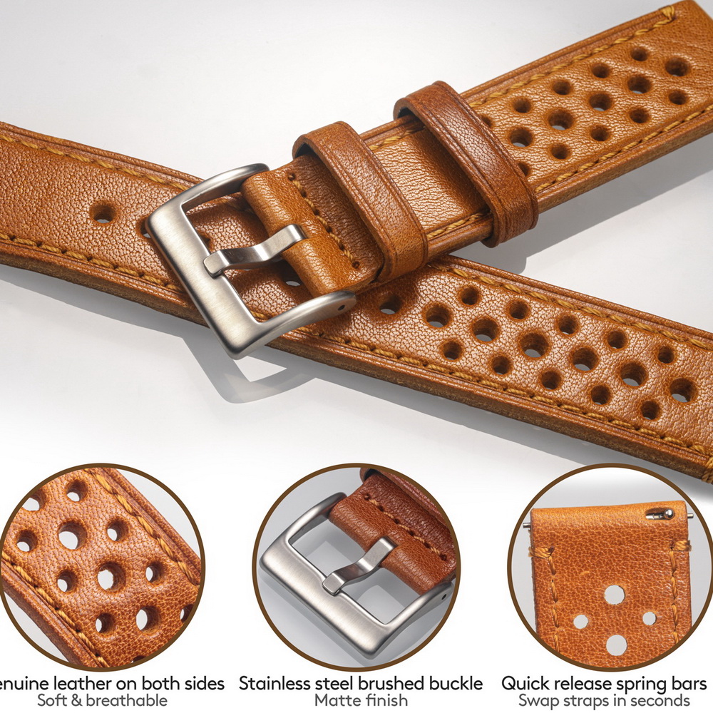 Hemsut Cinturino per orologio  - Leather Strap Quick Release recensione e prezzo