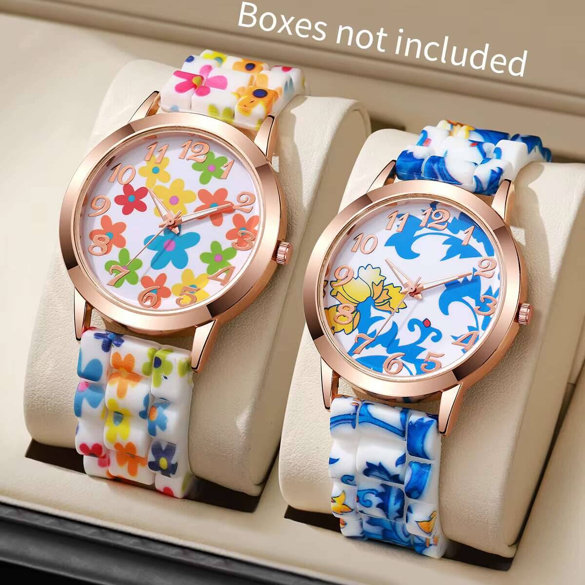 2PCS Orologi da donna alla mod - Silicone Band Women recensione e prezzo
