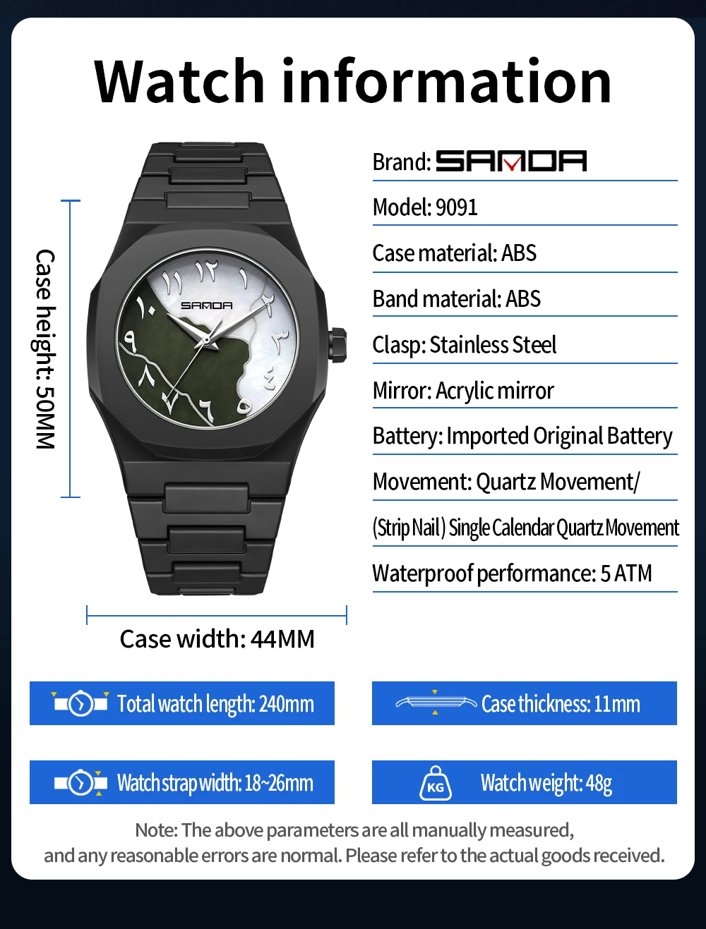Orologio al Quarzo SANDA 2025  - Rubber Strap Diver recensione e prezzo