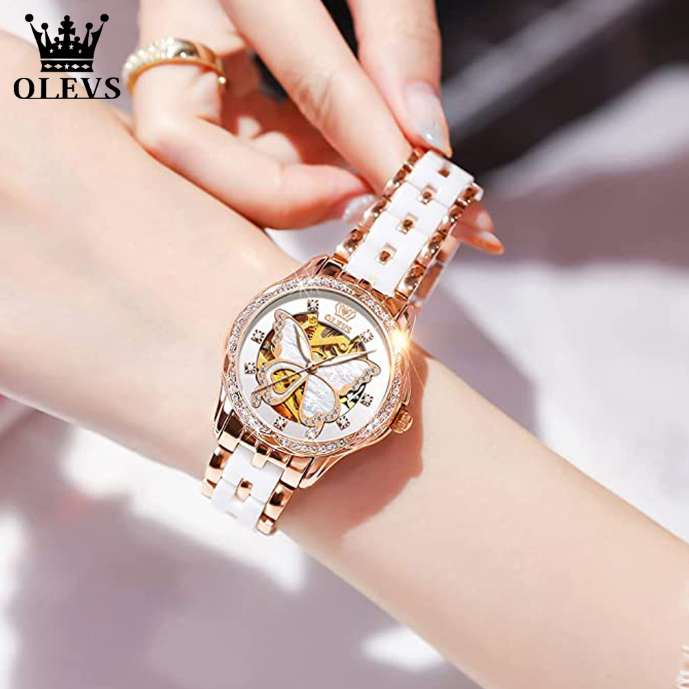 OLEVS orologi automatici da do - Butterfly Clasp Deployant recensione e prezzo
